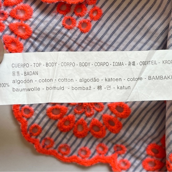 Zara Girls Collection Off Shoulder Strap Ruffle Blouse Top Shirt  Embroidered 5 - Picture 8 of 12